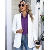 image:imageHOTOUCH Button Down Shirts for Women Short Sleeve Dress Shirts Fitted Business Casual Blouse Office Work TopsPurple
