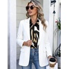 image:imageHOTOUCH Button Down Shirts for Women Short Sleeve Dress Shirts Fitted Business Casual Blouse Office Work TopsZblack Abstract Brush