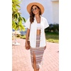 image:imageHOTOUCH Linen Shirts for Women Button Down Short Sleeve Tops Cotton Blouses Collared Buttonup Beach Vacation OutfitsA01white