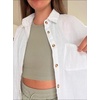 image:imageHOTOUCH Linen Shirts for Women Button Down Short Sleeve Tops Cotton Blouses Collared Buttonup Beach Vacation OutfitsA01white