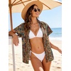 image:imageHOTOUCH Linen Shirts for Women Button Down Short Sleeve Tops Cotton Blouses Collared Buttonup Beach Vacation OutfitsMz721