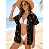 image:imageHOTOUCH Linen Shirts for Women Button Down Short Sleeve Tops Cotton Blouses Collared Buttonup Beach Vacation OutfitsWf100
