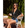 image:imageHOTOUCH Linen Shirts for Women Button Down Short Sleeve Tops Cotton Blouses Collared Buttonup Beach Vacation OutfitsWf100