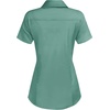 image:imageHOTOUCH Womens Basic Button Up Shirt Short Sleeve Stretchy Button Down Collared Shirts Waitress Work ShirtGray Green