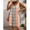 image:imageHOTOUCH Womens Casual Sundress with Pockets Summer Beach Dress Floral TShirts Dress V Neck Loose Tank DressesPinkprintnew