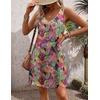 image:imageHOTOUCH Womens Casual Sundress with Pockets Summer Beach Dress Floral TShirts Dress V Neck Loose Tank DressesPurpleprintnew