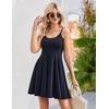 image:imageHOTOUCH Womens Summer Dress Adjustable Spaghetti Strap Floral Mini Casual Dress with Pockets Fit amp Flare Beach SundressBlack