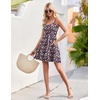 image:imageHOTOUCH Womens Summer Dress Adjustable Spaghetti Strap Floral Mini Casual Dress with Pockets Fit amp Flare Beach SundressBlack Floral