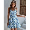 image:imageHOTOUCH Womens Summer Dress Adjustable Spaghetti Strap Floral Mini Casual Dress with Pockets Fit amp Flare Beach SundressBlue Floral 2