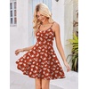image:imageHOTOUCH Womens Summer Dress Adjustable Spaghetti Strap Floral Mini Casual Dress with Pockets Fit amp Flare Beach SundressRed Floral