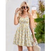 image:imageHOTOUCH Womens Summer Dress Adjustable Spaghetti Strap Floral Mini Casual Dress with Pockets Fit amp Flare Beach SundressYellow Floral