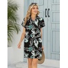 image:imageHOTOUCH Womens Summer Shirt Dress 2026 Short Sleeve Floral Shift Dress Casual Loose Flowy Beach Sundress with PocketsHp52