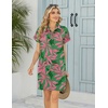 image:imageHOTOUCH Womens Summer Shirt Dress 2026 Short Sleeve Floral Shift Dress Casual Loose Flowy Beach Sundress with PocketsSp131