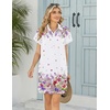 image:imageHOTOUCH Womens Summer Shirt Dress 2026 Short Sleeve Floral Shift Dress Casual Loose Flowy Beach Sundress with PocketsWf136