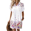 image:imageHOTOUCH Womens Summer Shirt Dress 2026 Short Sleeve Floral Shift Dress Casual Loose Flowy Beach Sundress with PocketsWf136