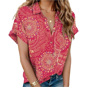 image:imageHOTOUCH Linen Shirts for Women Button Down Short Sleeve Tops Cotton Blouses Collared Buttonup Beach Vacation OutfitsCx320