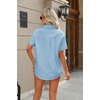 image:imageHOTOUCH Women Summer Button Down Shirt Short Sleeve Cotton Blouses Button Up Tops Beach Vacation OutfitsAclear Blue