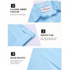 image:imageHOTOUCH Women Summer Button Down Shirt Short Sleeve Cotton Blouses Button Up Tops Beach Vacation OutfitsAclear Blue