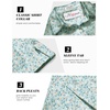 image:imageHOTOUCH Women Summer Button Down Shirt Short Sleeve Cotton Blouses Button Up Tops Beach Vacation OutfitsBblue Leaves