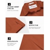 image:imageHOTOUCH Women Summer Button Down Shirt Short Sleeve Cotton Blouses Button Up Tops Beach Vacation OutfitsBbrown