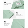 image:imageHOTOUCH Women Summer Button Down Shirt Short Sleeve Cotton Blouses Button Up Tops Beach Vacation OutfitsBlight Green