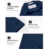 image:imageHOTOUCH Women Summer Button Down Shirt Short Sleeve Cotton Blouses Button Up Tops Beach Vacation OutfitsBnavy Blue