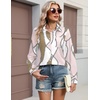 image:imageHOTOUCH Button Down Shirts for Women Long Sleeve Blouse Dressy Casual Business Work Tops with PocketPink Taupe Block