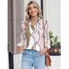 image:imageHOTOUCH Button Down Shirts for Women Long Sleeve Blouse Dressy Casual Business Work Tops with PocketPink Taupe Block