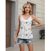 image:imageHOTOUCH Camisole for Women V Neck Spaghetti Strap Tank Tops Sleeveless Blouses Loose FitFblue Flower