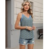image:imageHOTOUCH Camisole for Women V Neck Spaghetti Strap Tank Tops Sleeveless Blouses Loose FitFfloral Blue