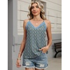 image:imageHOTOUCH Camisole for Women V Neck Spaghetti Strap Tank Tops Sleeveless Blouses Loose FitFfloral Blue