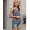 image:imageHOTOUCH Camisole for Women V Neck Spaghetti Strap Tank Tops Sleeveless Blouses Loose FitFfloral Mz473