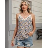 image:imageHOTOUCH Camisole for Women V Neck Spaghetti Strap Tank Tops Sleeveless Blouses Loose FitFfloral Pink