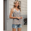 image:imageHOTOUCH Camisole for Women V Neck Spaghetti Strap Tank Tops Sleeveless Blouses Loose FitFfloral Pink
