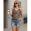 image:imageHOTOUCH Camisole for Women V Neck Spaghetti Strap Tank Tops Sleeveless Blouses Loose FitPboho Mz721