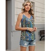 image:imageHOTOUCH Camisole for Women V Neck Spaghetti Strap Tank Tops Sleeveless Blouses Loose FitPboho Mz779