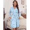 image:imageHOTOUCH Womens Robe Lightweight Short Knit Bathrobe Soft Ladies Sleepwear with PocketsPlanet Moon