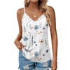 image:imageHOTOUCH Camisole for Women V Neck Spaghetti Strap Tank Tops Sleeveless Blouses Loose FitFblue Flower