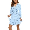 image:imageHOTOUCH Womens Robe Lightweight Short Knit Bathrobe Soft Ladies Sleepwear with PocketsPlanet Moon