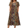 image:imageHOTOUCH Womens Summer ALine Midi Dresses 2026 Casual Floral Short Sleeve TShirt Dress Flowy Beach Sundress with PocketsMz721
