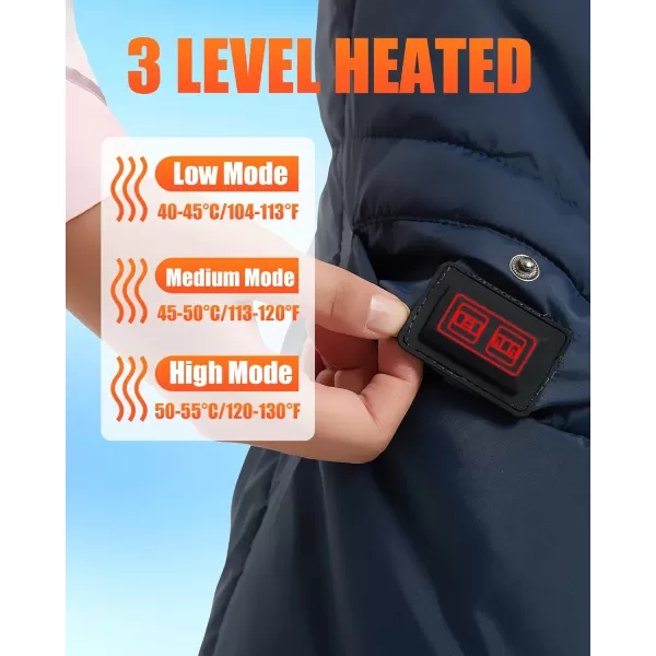 20000mAh Heated Blanket Battery Operated  74V DC Portable Wireless Cordless USB Heating Blanket for OutdoorsBluewith 20000mah 74v Dc Battery