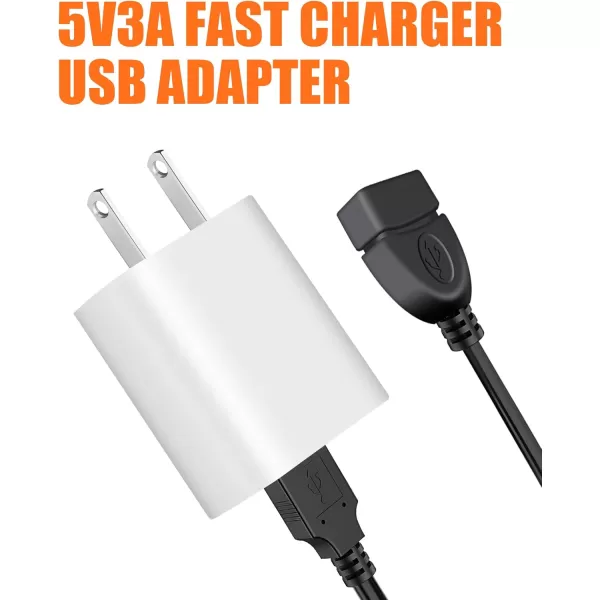 5V2A Heated Vest Jacket Pants Coat Wire Connection Cables  USB Wall Socket Adapter for Heated Apparel Not 74V DC Port65FT