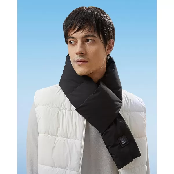 Heated Scarf  Neck Warmer Men and Women Rechargeable Heating Scarfs with Battery 3 Heated Levels Christmas GiftBlack