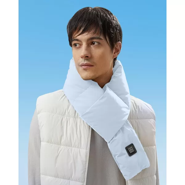 Heated Scarf  Neck Warmer Men and Women Rechargeable Heating Scarfs with Battery 3 Heated Levels Christmas GiftGray
