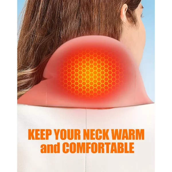 Heated Scarf  Neck Warmer Men and Women Rechargeable Heating Scarfs with Battery 3 Heated Levels Christmas GiftPink