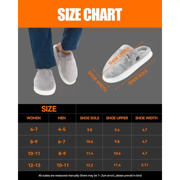 Heated Slippers  Foot Warmer for Men ampamp Women Electric Heating Slippers with 2 Pcs 4000mAh Battery 3 Heating LevelsFlat Slippers