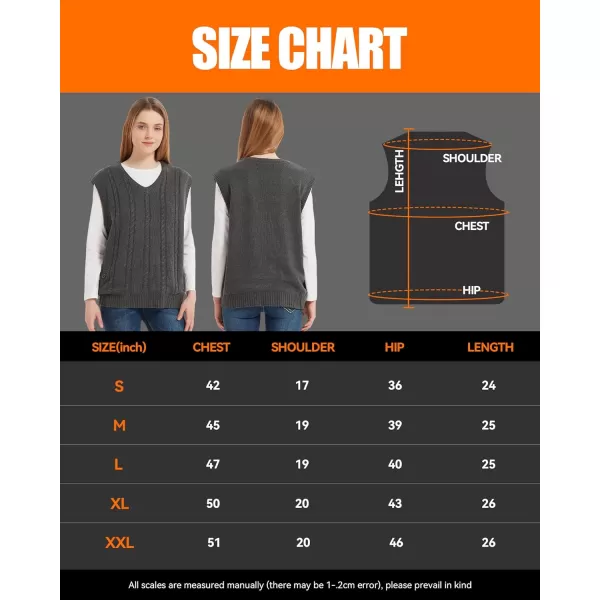 Heated Sweater Jacket Vest for Men and Women 74V Lightweight Heating Sweater Coat with 10000mAh BatteryVest Dark Gray