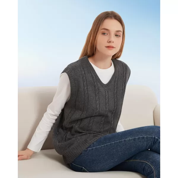 Heated Sweater Jacket Vest for Men and Women 74V Lightweight Heating Sweater Coat with 10000mAh BatteryVest Dark Gray