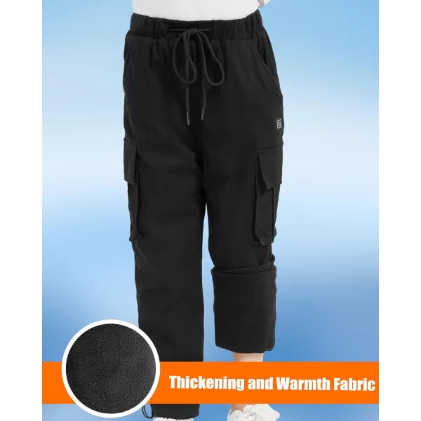 Kids Heated Pants Boys and Girls Heating Pants for Battery Pack Included Suitable for Winter Outdoor Heated PantsBlack