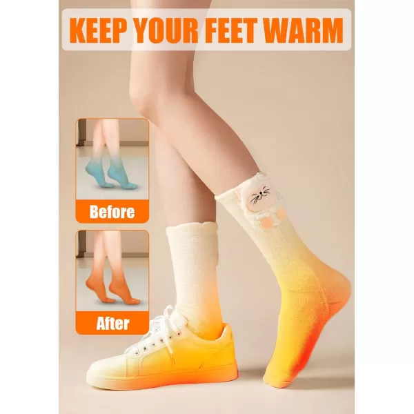 Kids Heated Socks  Boys and Girls Foot Warmer Electric Heating Socks with 4000mah Battery 3 Heating LevelsWhite